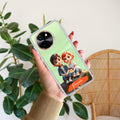 Cute Love Couple Customize Transparent Silicon Case For Vivo T3X 5G