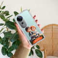 Cute Love Couple Customize Transparent Silicon Case For Vivo T3 Ultra