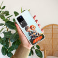 Cute Love Couple Customize Transparent Silicon Case For Vivo V30 5G