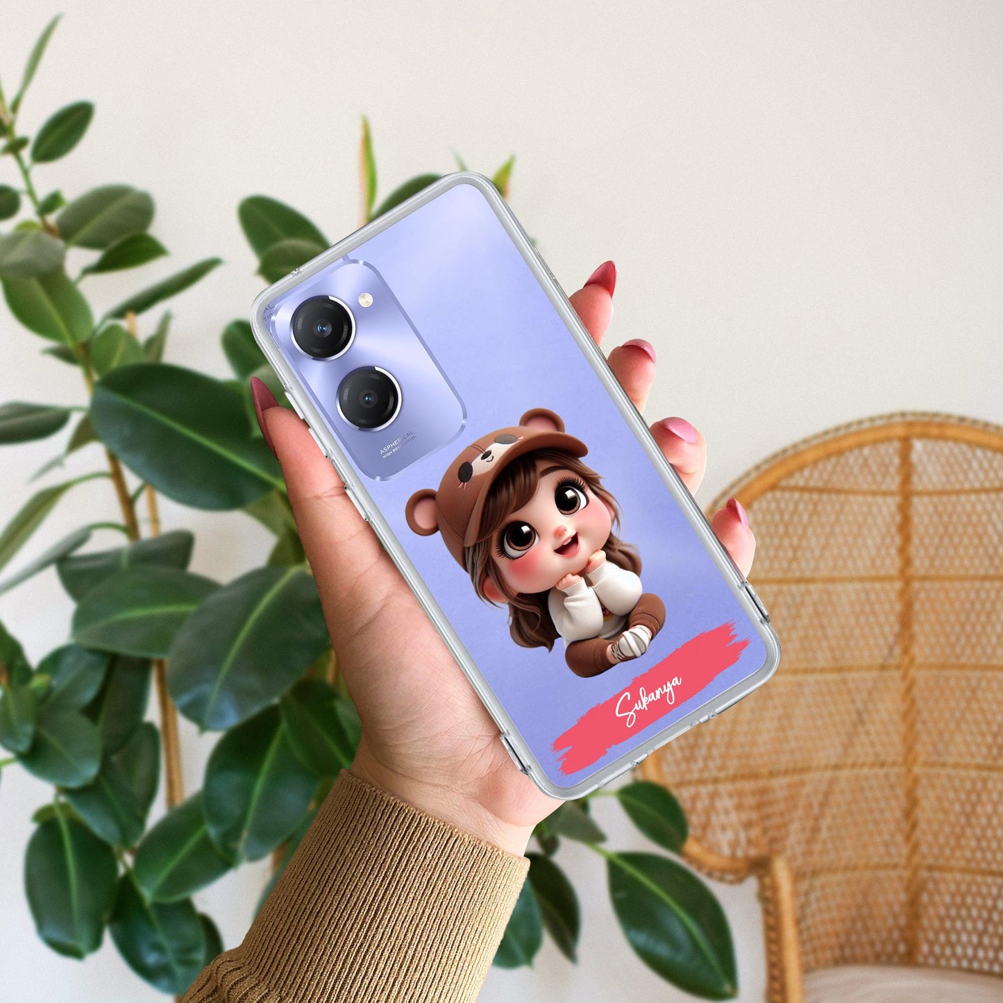 Cute Love Couple Customize Transparent Silicon Case For Vivo