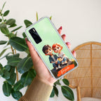 Cute Love Couple Customize Transparent Silicon Case For Vivo