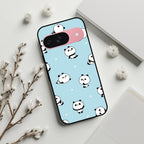 Cute Panda Blue Glossy Metal Case Cover For Google - ShopOnCliQ
