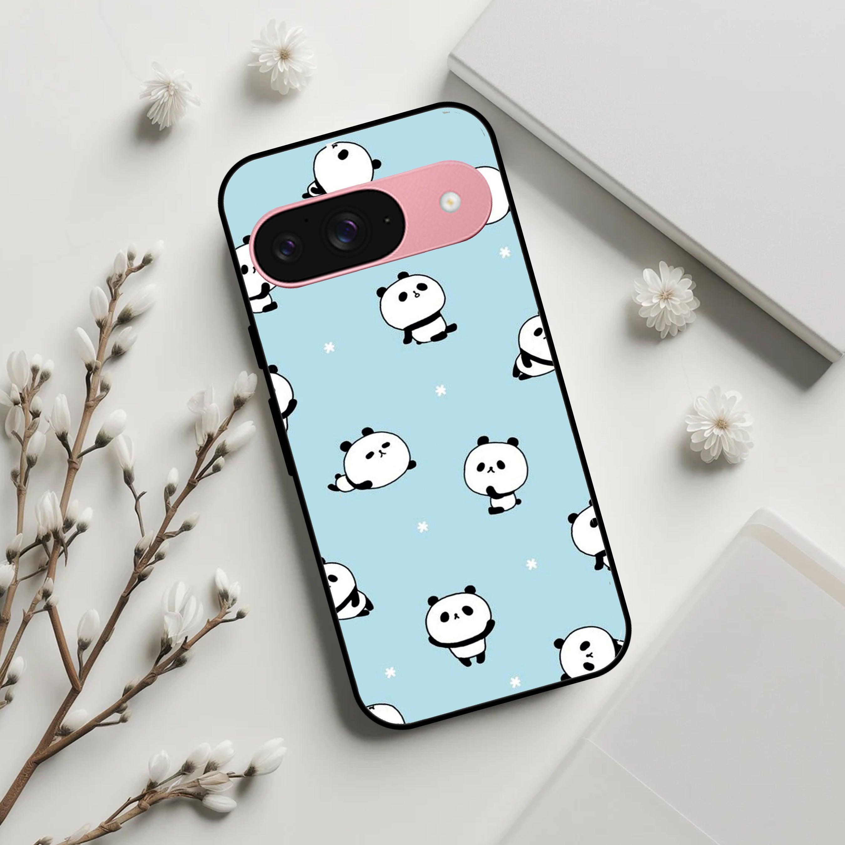 Cute Panda Blue Glossy Metal Case Cover For Google - ShopOnCliQ