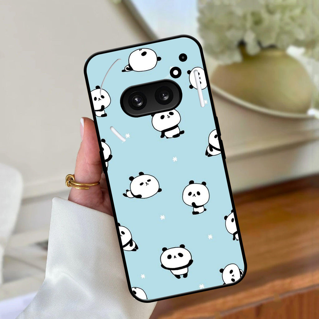 Cute Panda Blue Glossy Metal Case Cover For Nothing - ShopOnCliQ