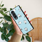 Cute Panda Blue Glossy Metal Case Cover For Samsung - ShopOnCliQ