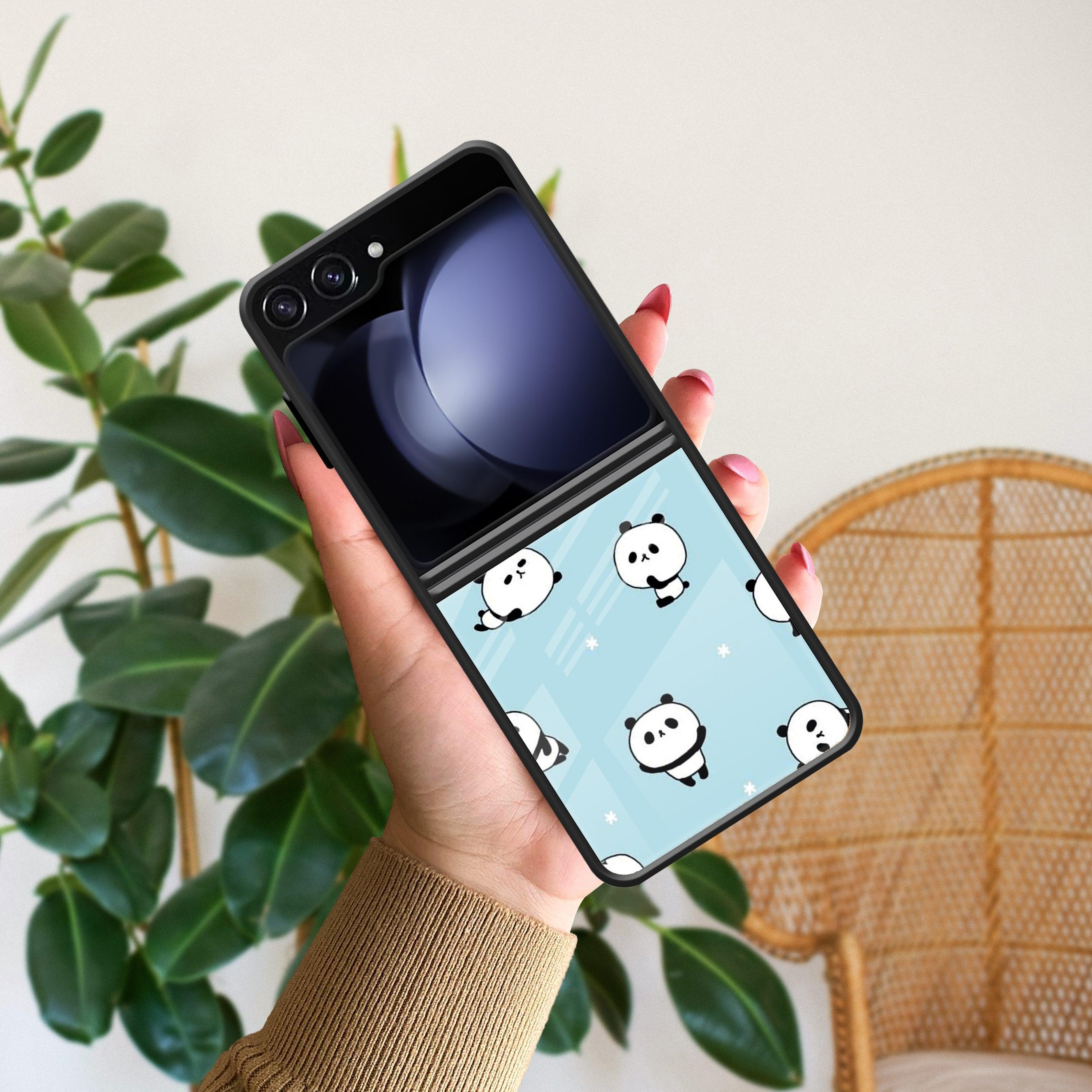 Cute Panda Blue Glossy Metal Case Cover For Samsung - ShopOnCliQ