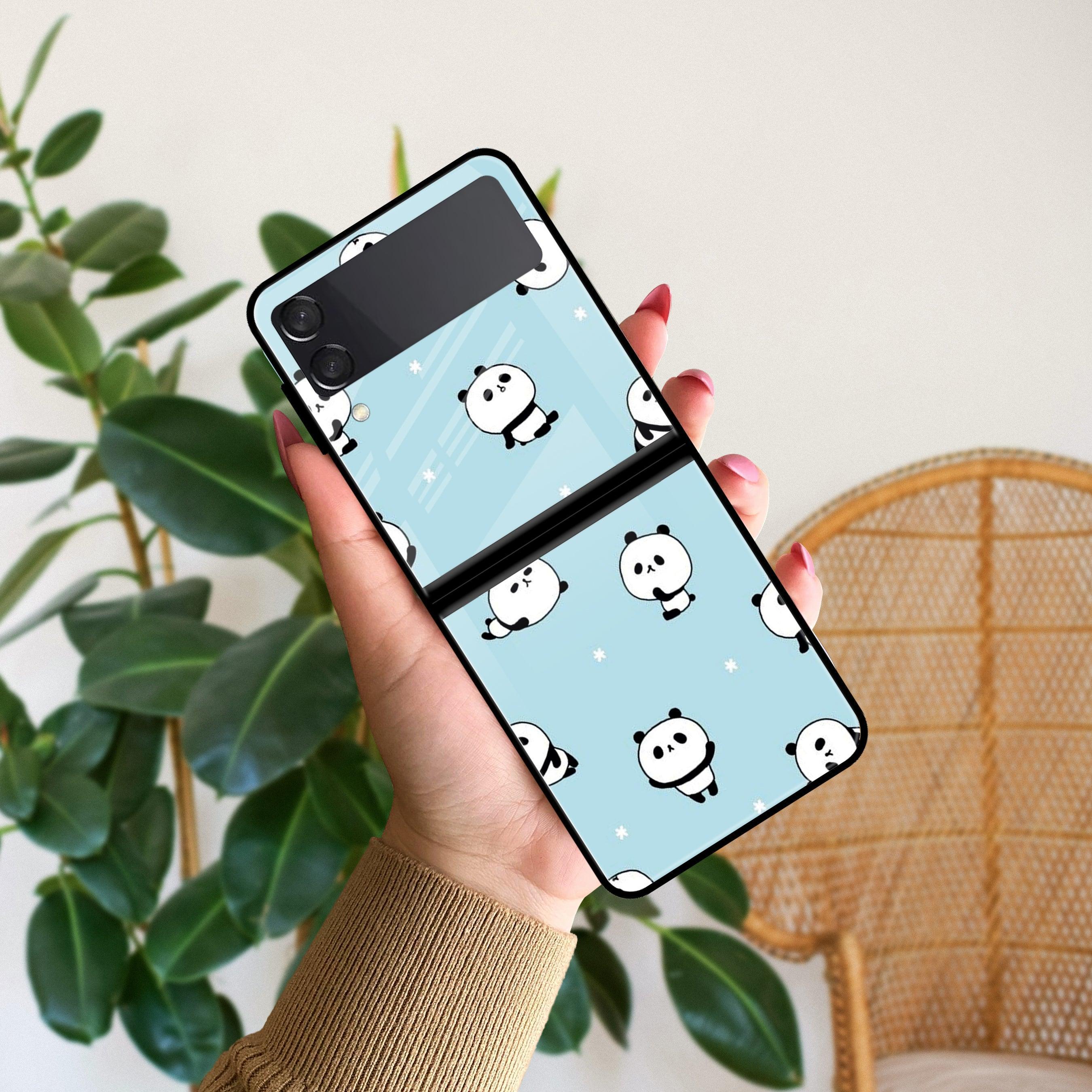Cute Panda Blue Glossy Metal Case Cover For Samsung - ShopOnCliQ