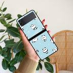 Cute Panda Blue Glossy Metal Case Cover For Samsung - ShopOnCliQ