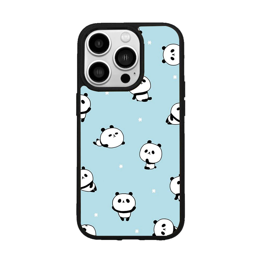 Cute Panda Blue Glossy Metal Case Cover For iPhone ShopOnCliQ