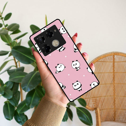 Cute Panda Glossy Metal Case Cover For Infinix - ShopOnCliQ