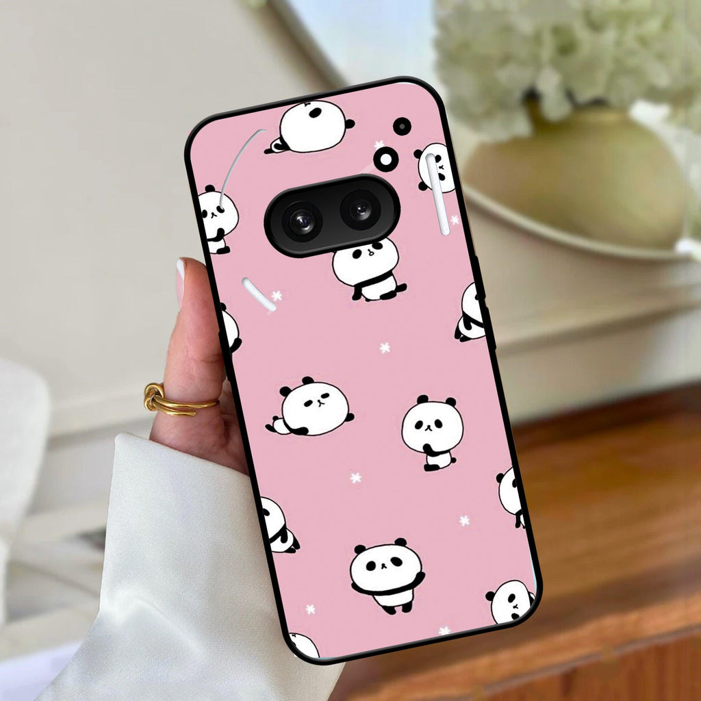 Cute Panda Glossy Metal Case Cover For Nothing - ShopOnCliQ
