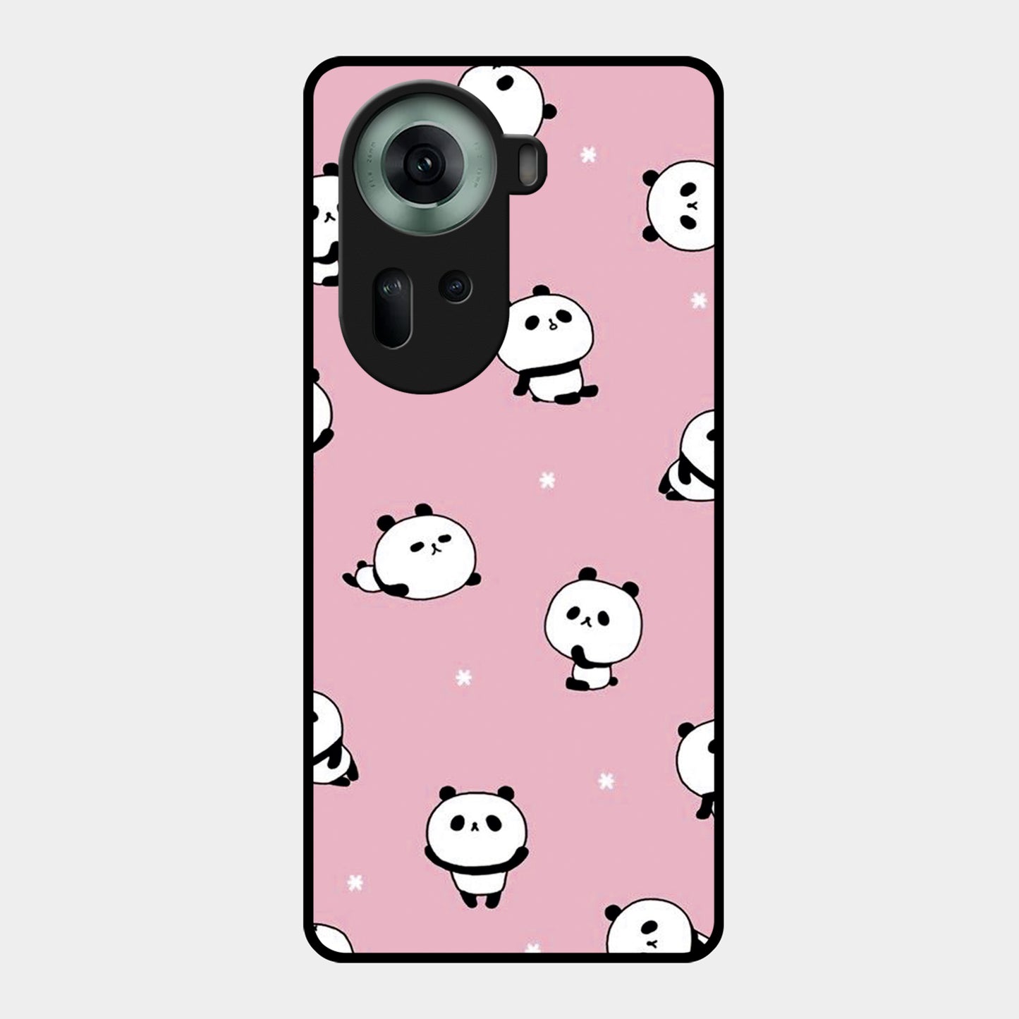 Cute Panda Glossy Metal Case Cover For Oppo - ShopOnCliQ