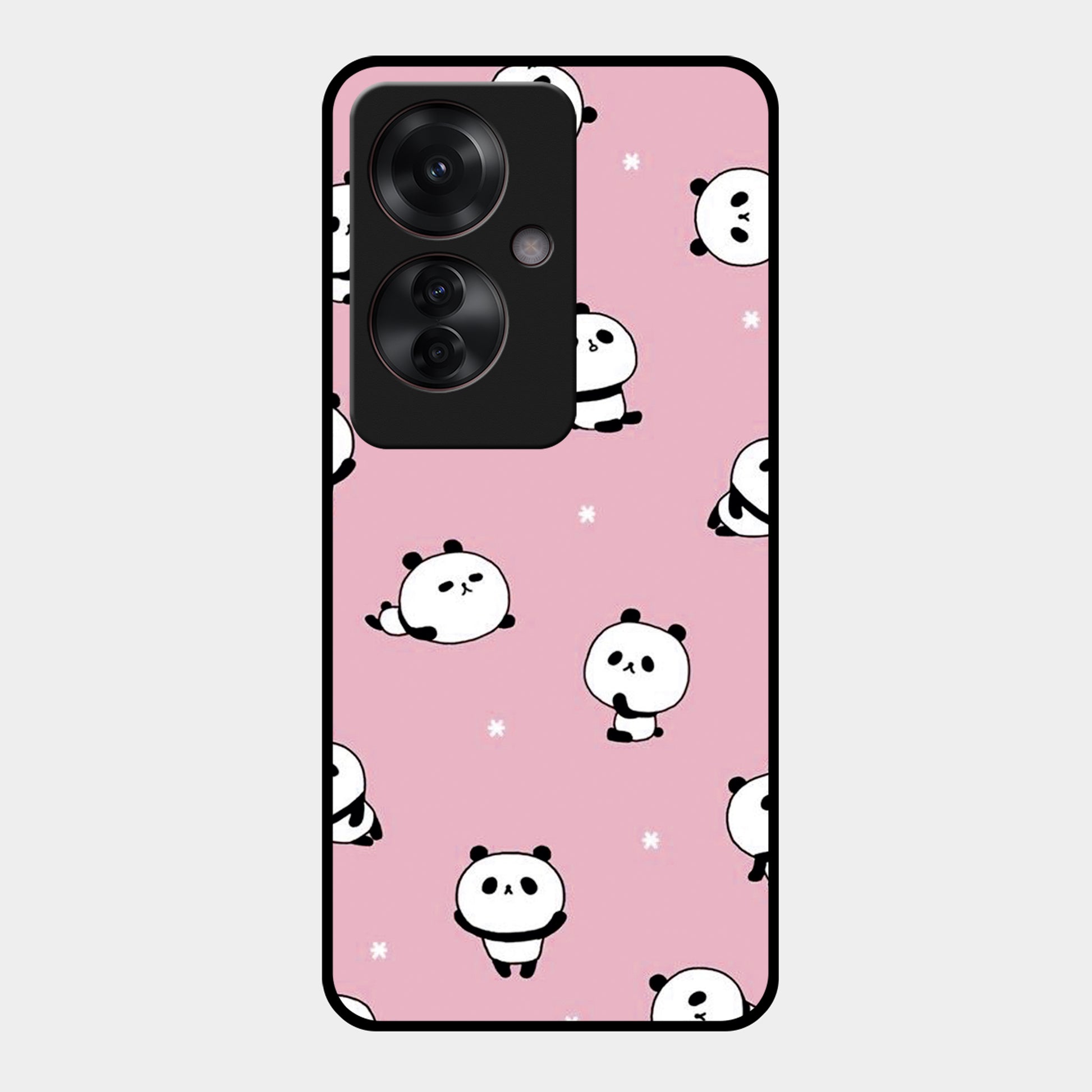 Cute Panda Glossy Metal Case Cover For Oppo ShopOnCliQ