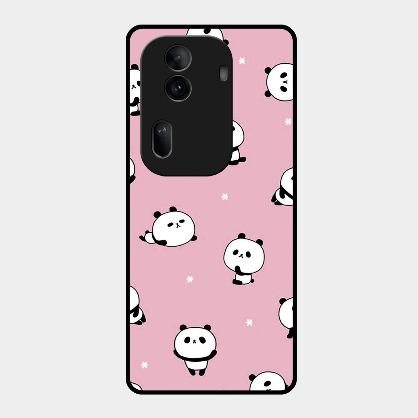 Cute Panda Glossy Metal Case Cover For Oppo - ShopOnCliQ