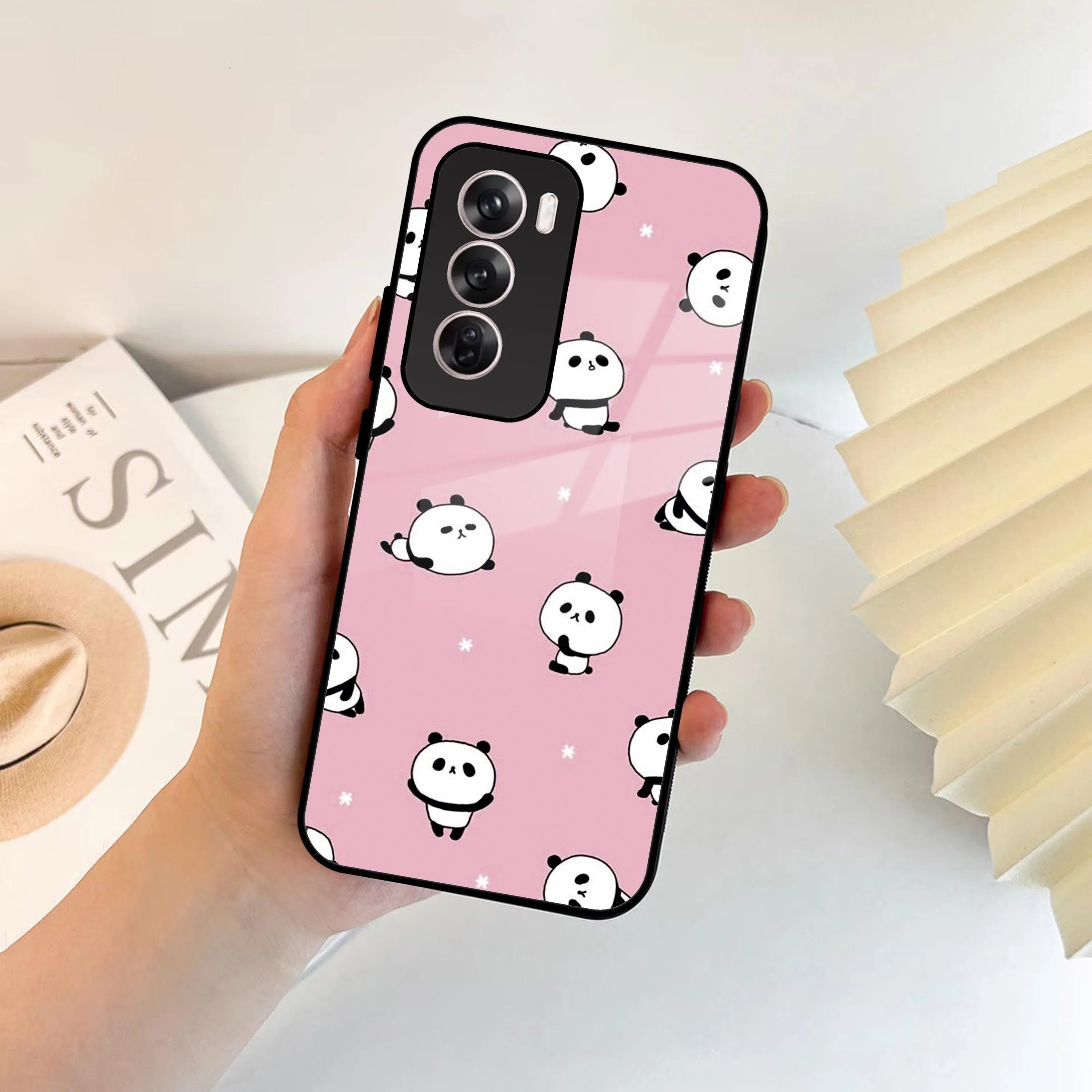 Cute Panda Glossy Metal Case Cover For Oppo - ShopOnCliQ