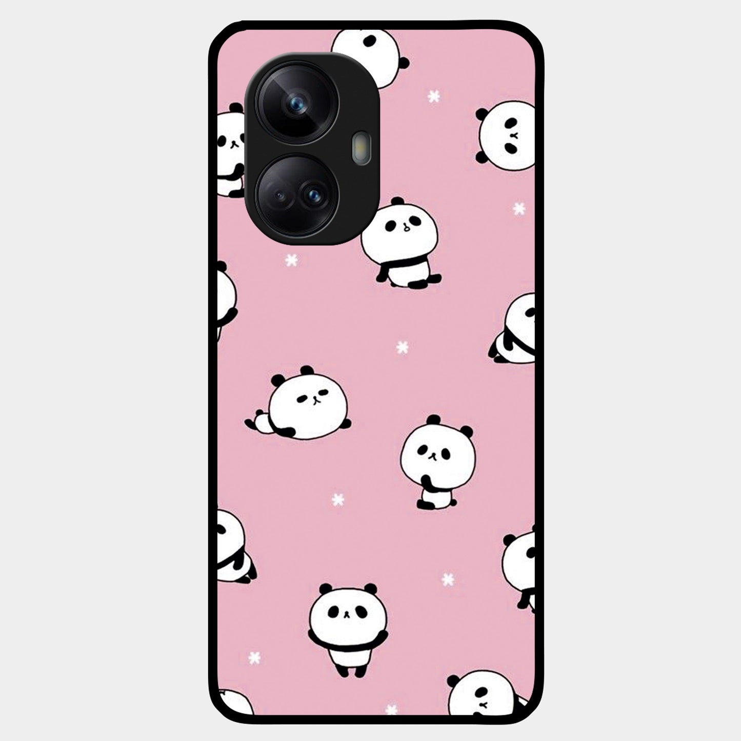 Cute Panda Glossy Metal Case Cover For Realme - ShopOnCliQ