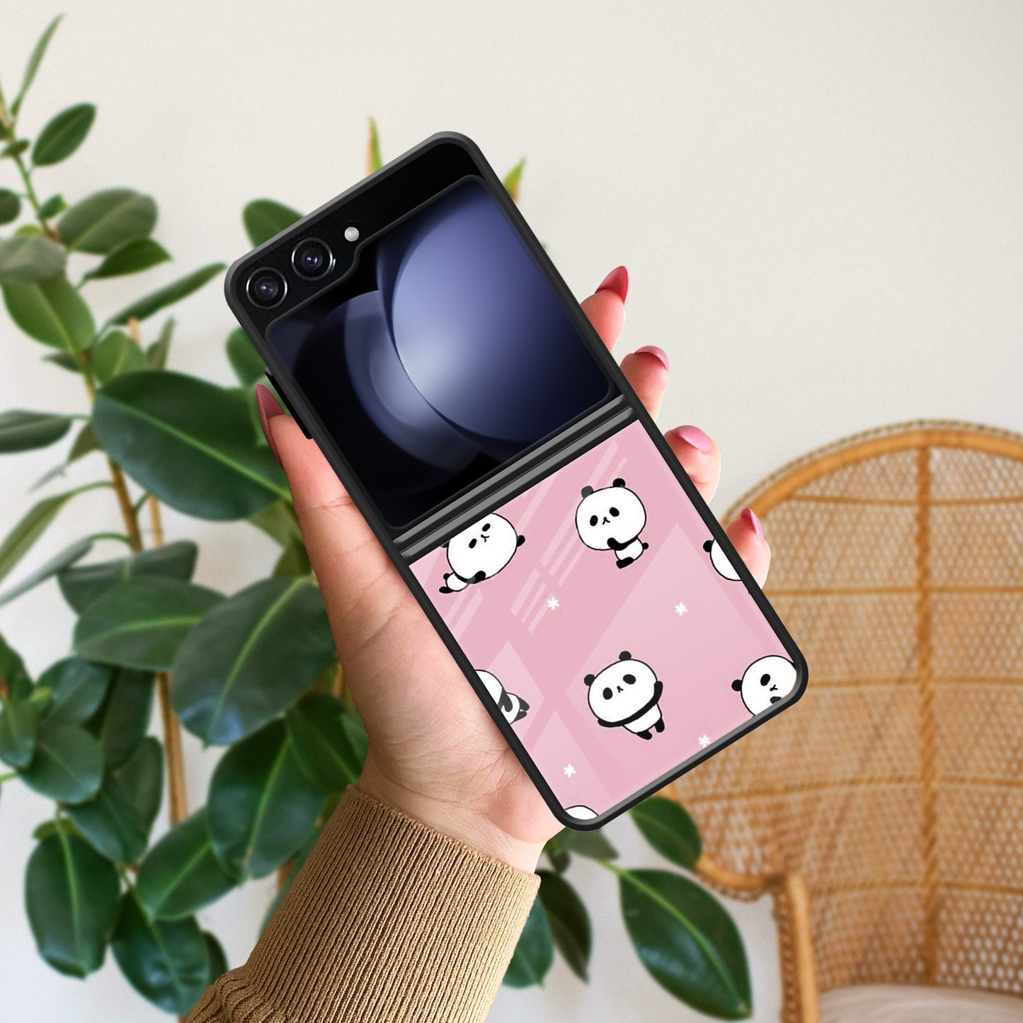 Cute Panda Glossy Metal Case Cover For Samsung - ShopOnCliQ