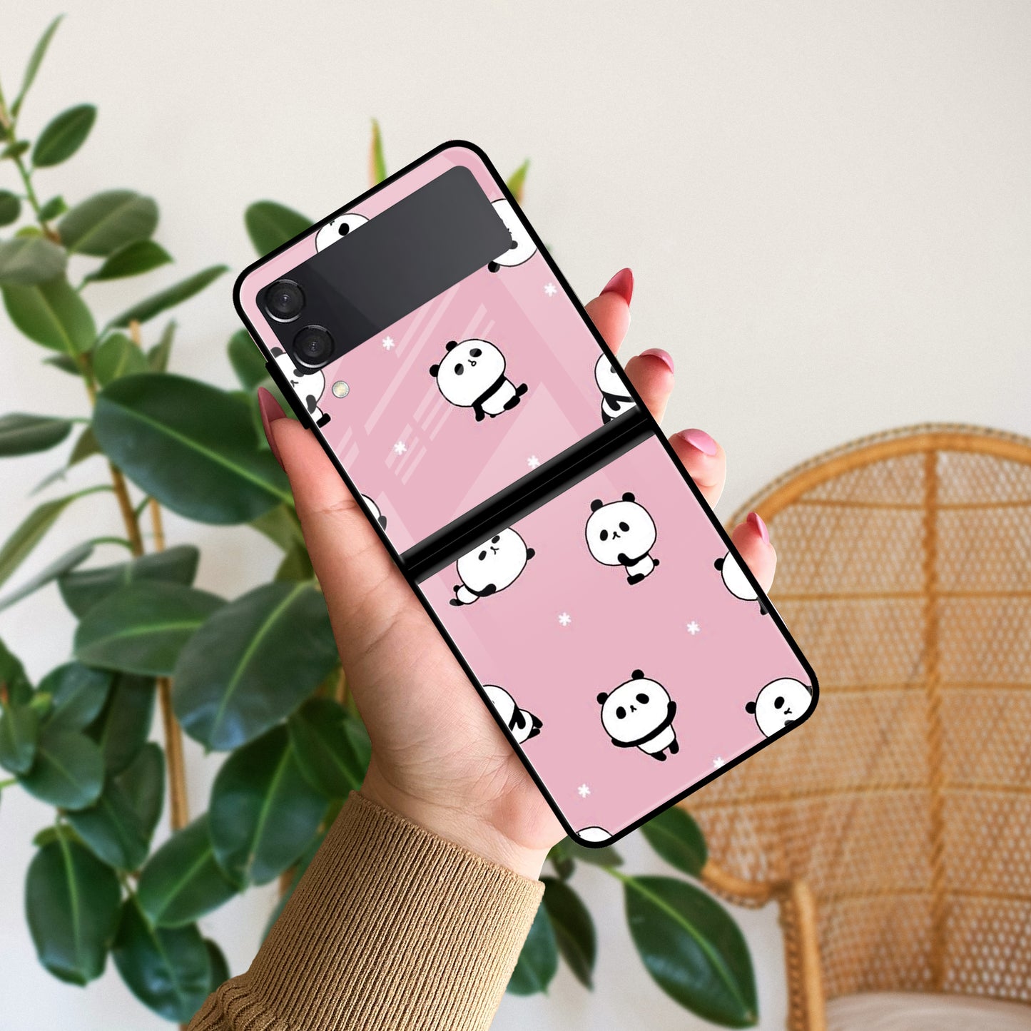 Cute Panda Glossy Metal Case Cover For Samsung - ShopOnCliQ