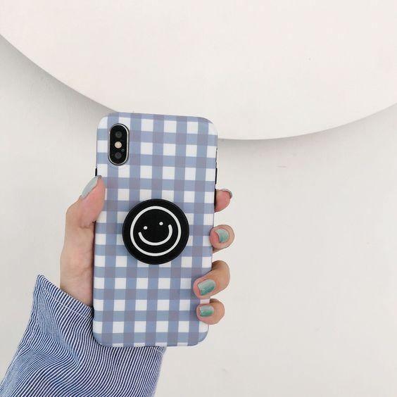 Cute Plaid Cartoon Smile Face Phone Case Cover ShopOnCliQ