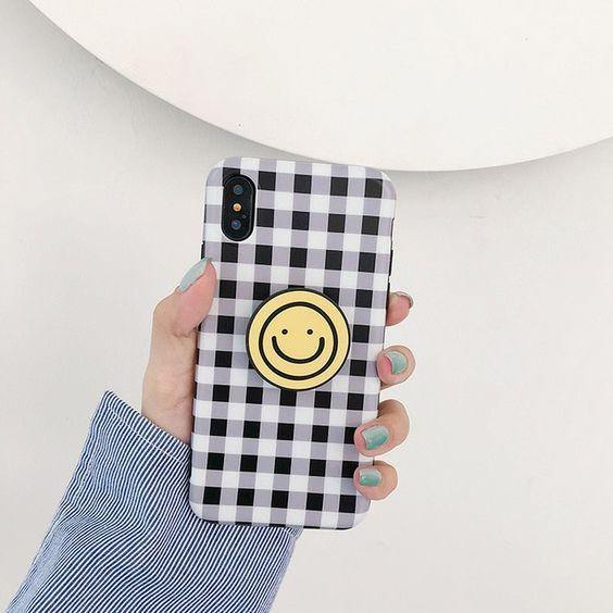 Cute Plaid Cartoon Smile Face Phone Case Cover ShopOnCliQ