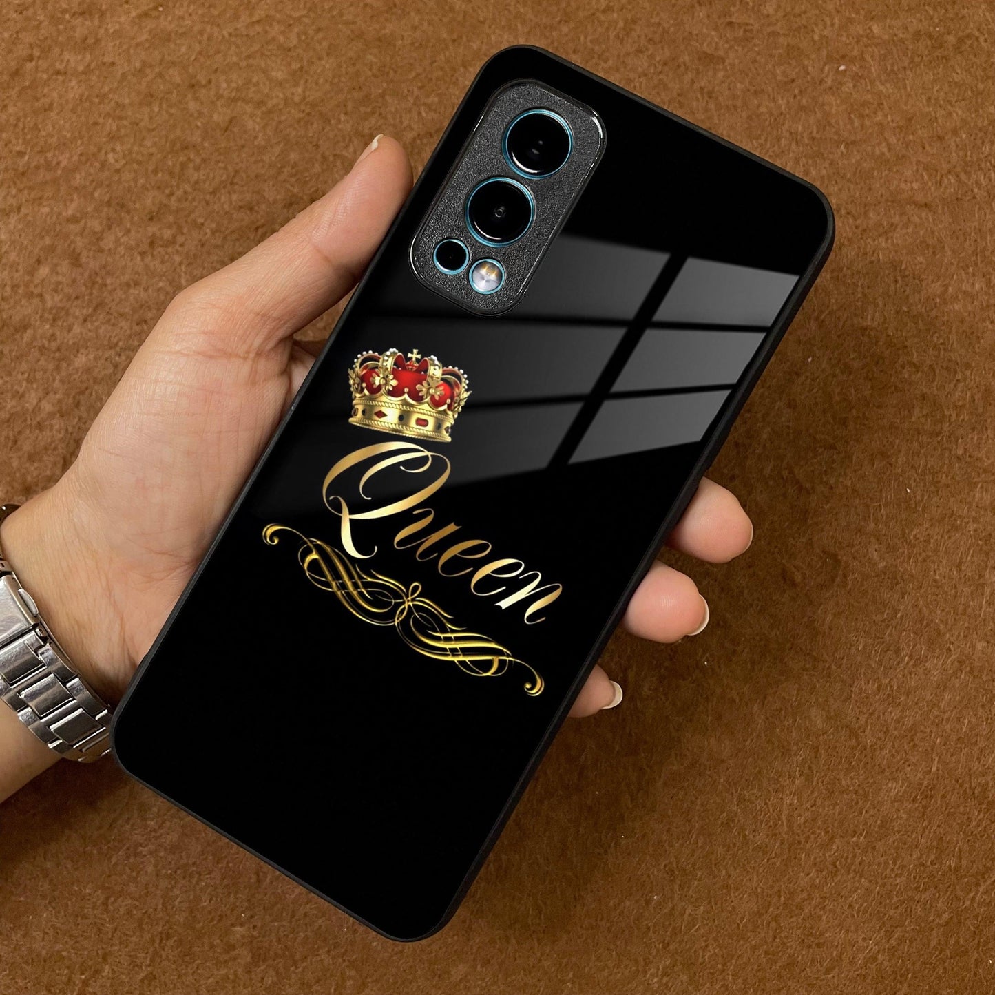 Cute Queen With Crown Glass Case For OnePlus