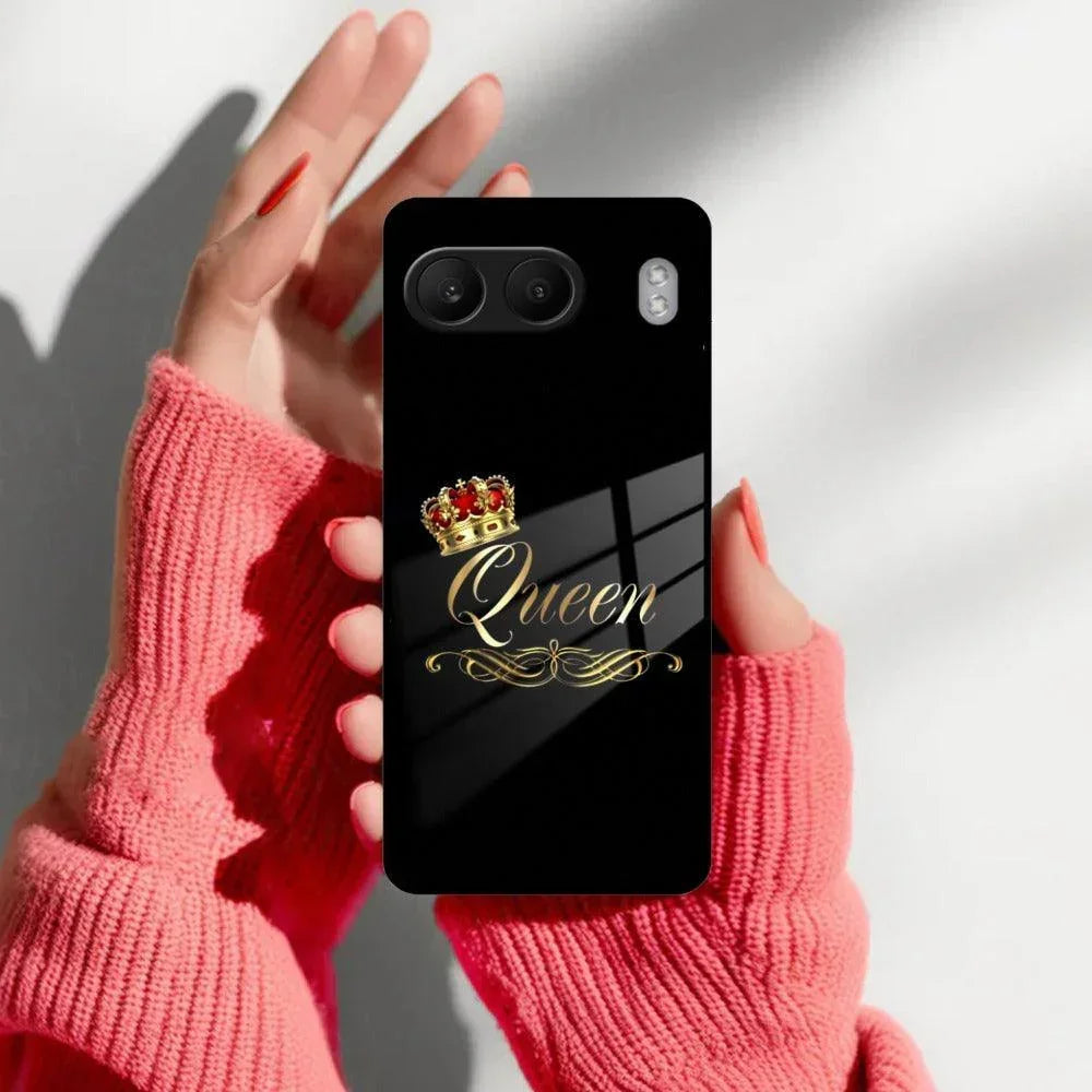 Cute Queen With Crown Glass Case For OnePlus - ShopOnCliQ