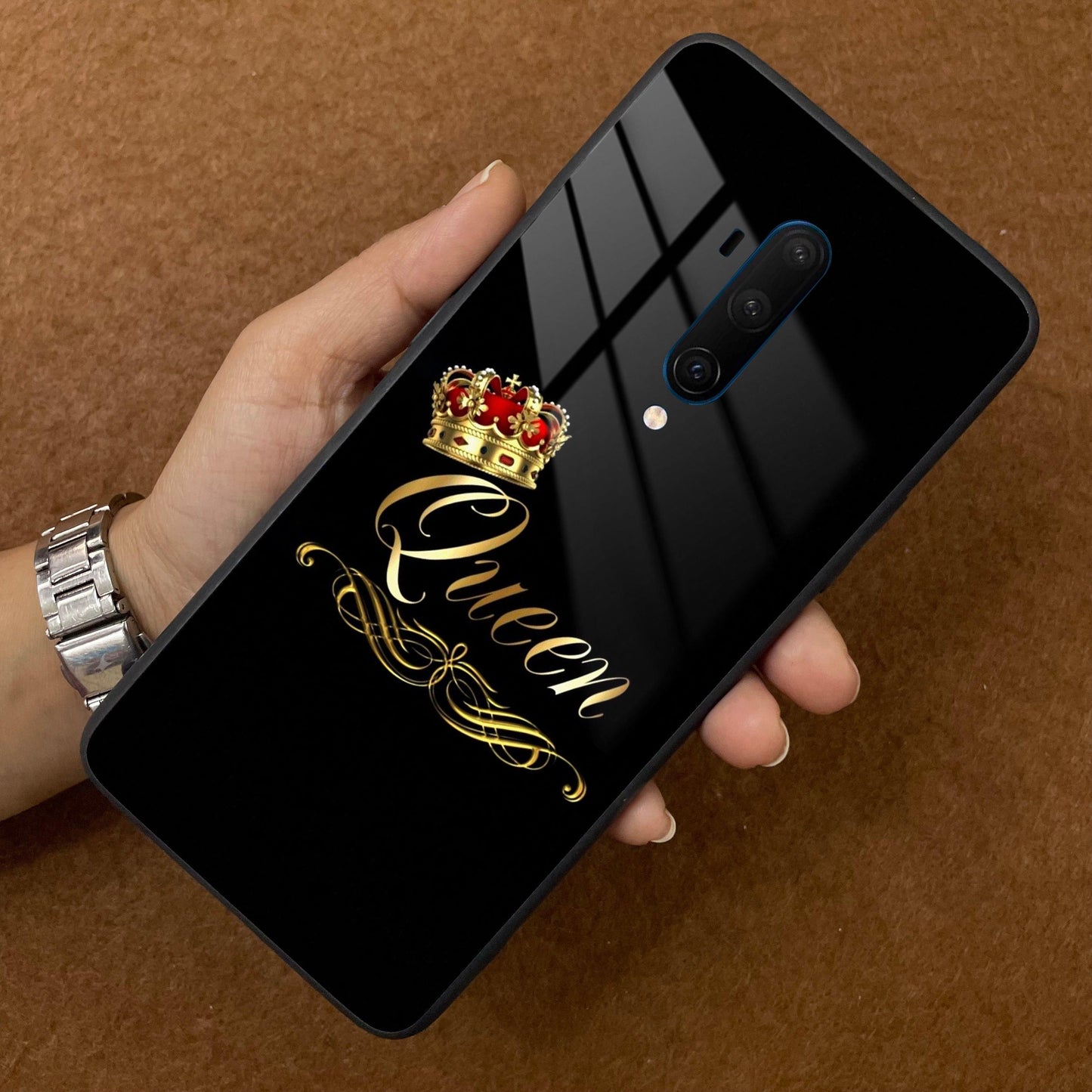 Cute Queen With Crown Glass Case For OnePlus