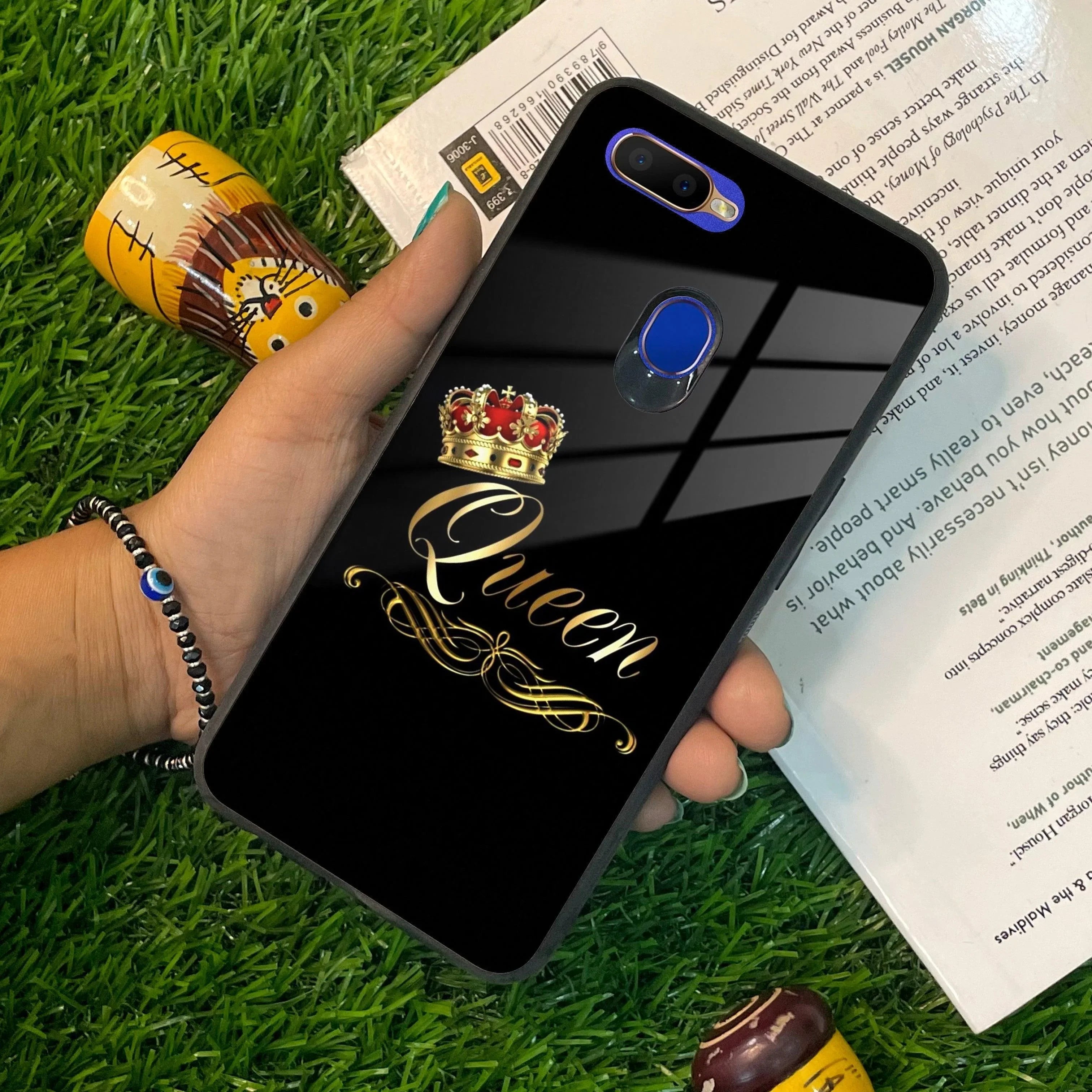 Cute Queen With Crown Glass Case For Oppo - ShopOnCliQ