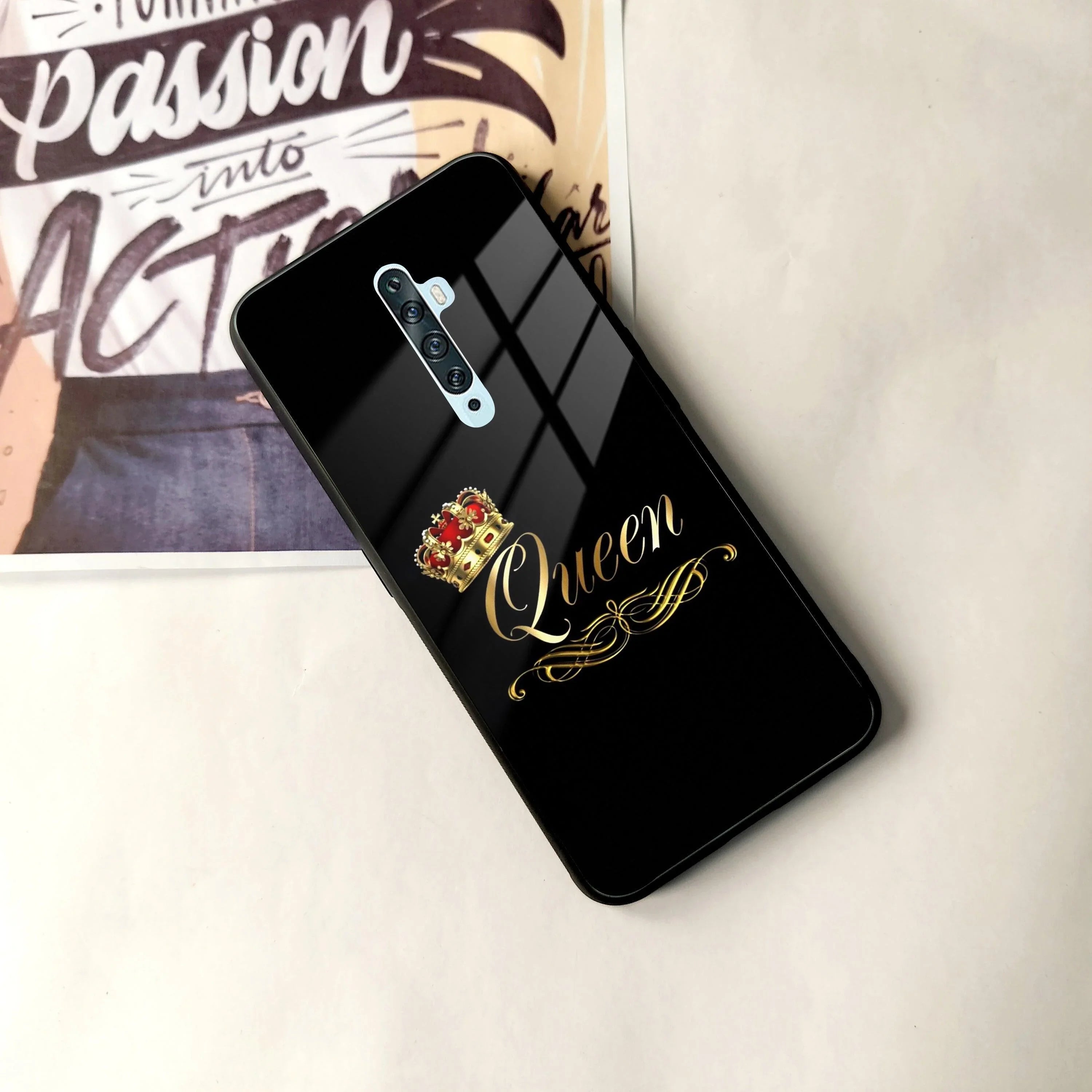 Cute Queen With Crown Glass Case For Oppo - ShopOnCliQ