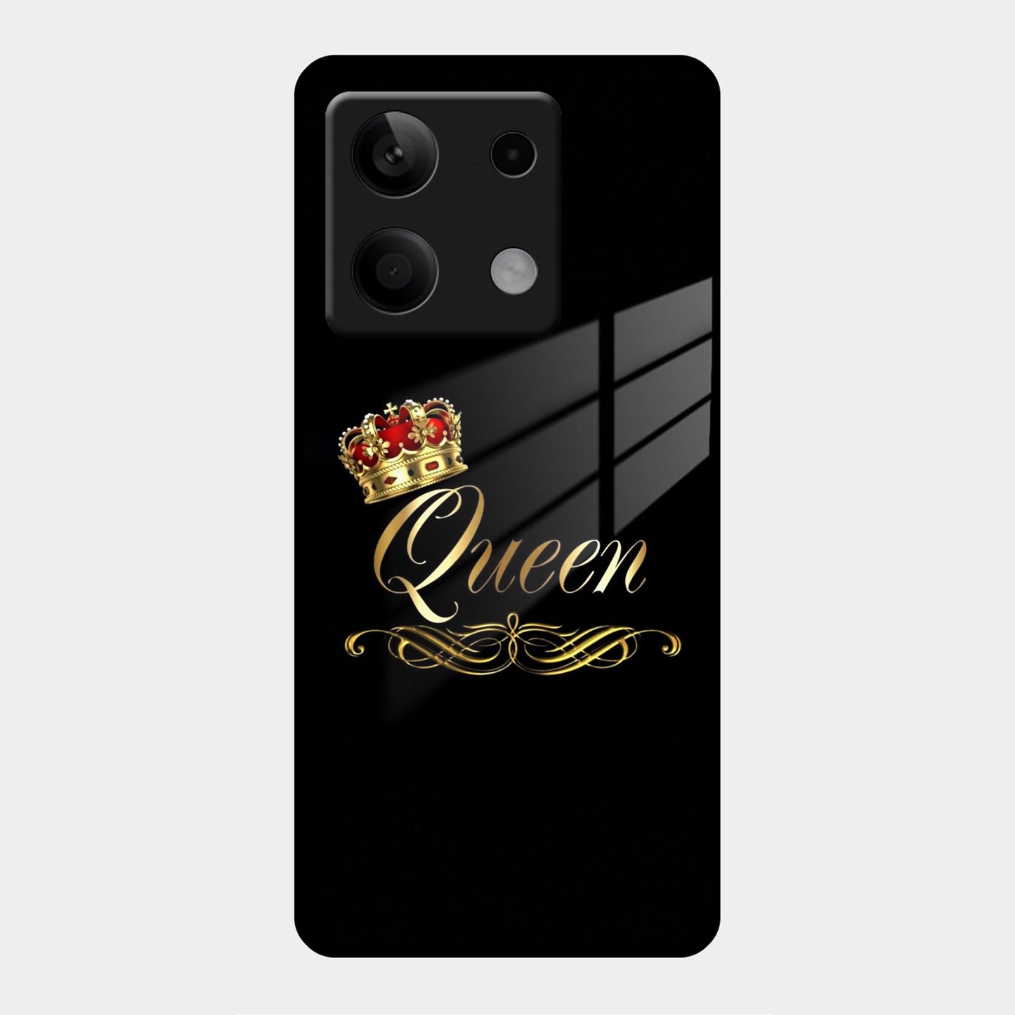 Cute Queen With Crown Glass Case For Poco