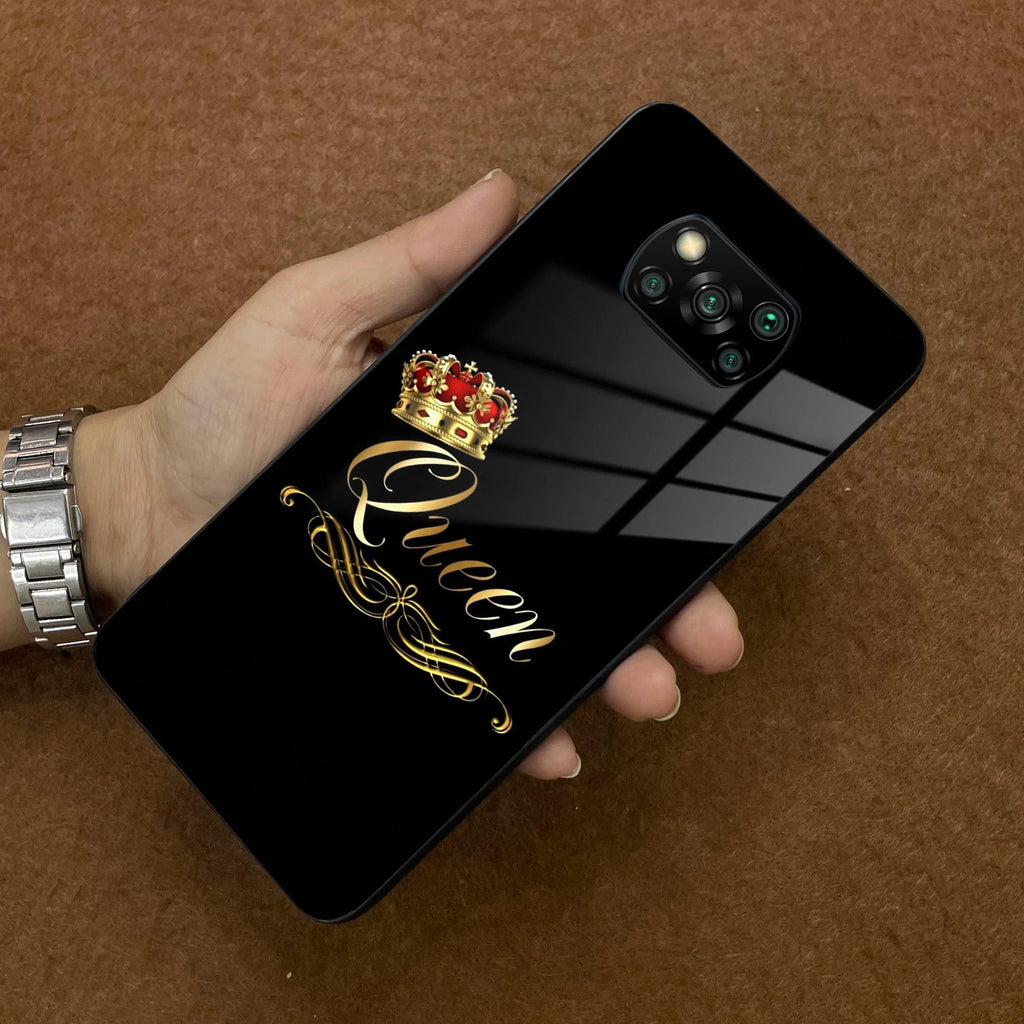 Cute Queen With Crown Glass Case For Poco - ShopOnCliQ