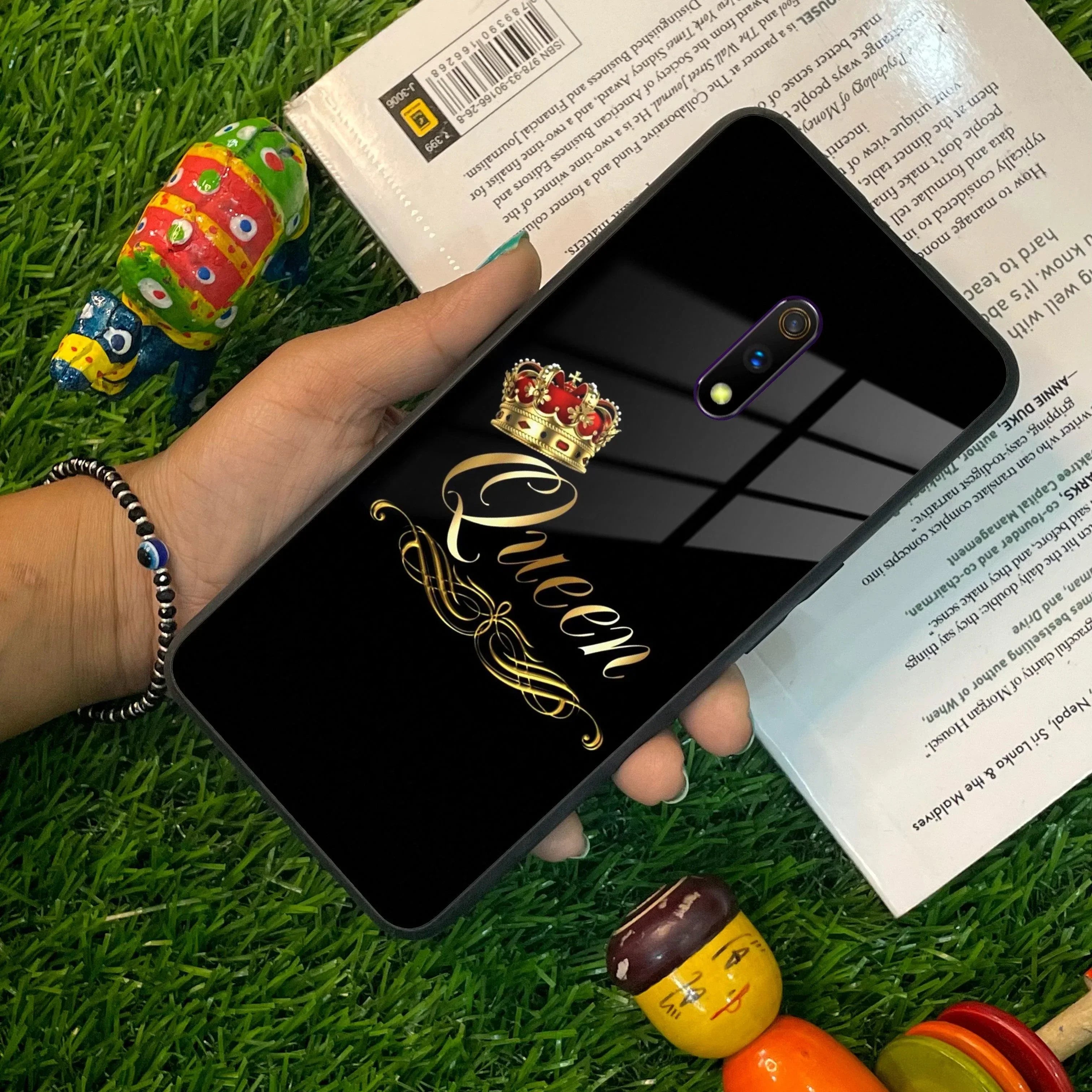 Cute Queen With Crown Glass Case For Realme/Narzo - ShopOnCliQ