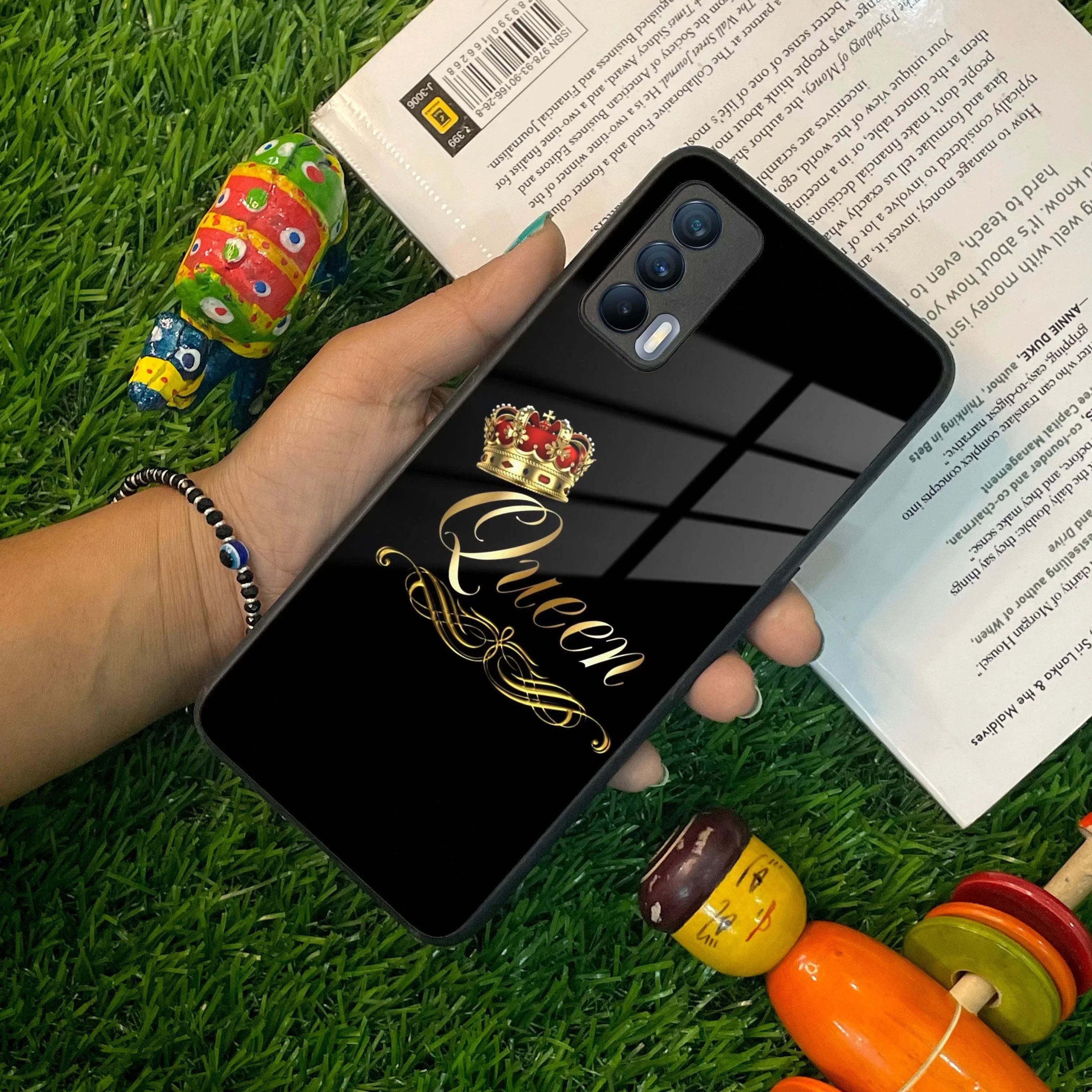 Cute Queen With Crown Glass Case For Realme/Narzo - ShopOnCliQ