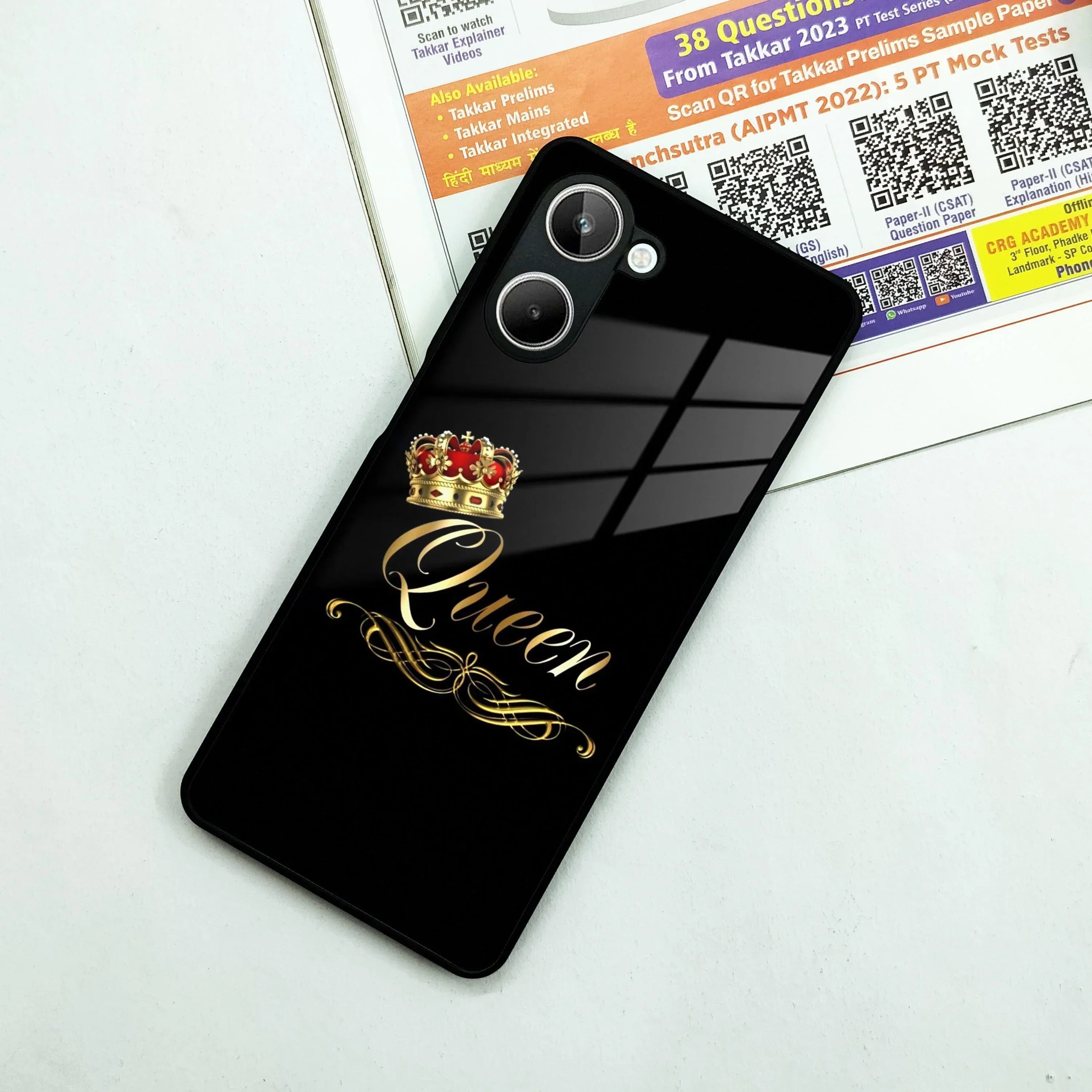 Cute Queen With Crown Glass Case For Realme/Narzo - ShopOnCliQ