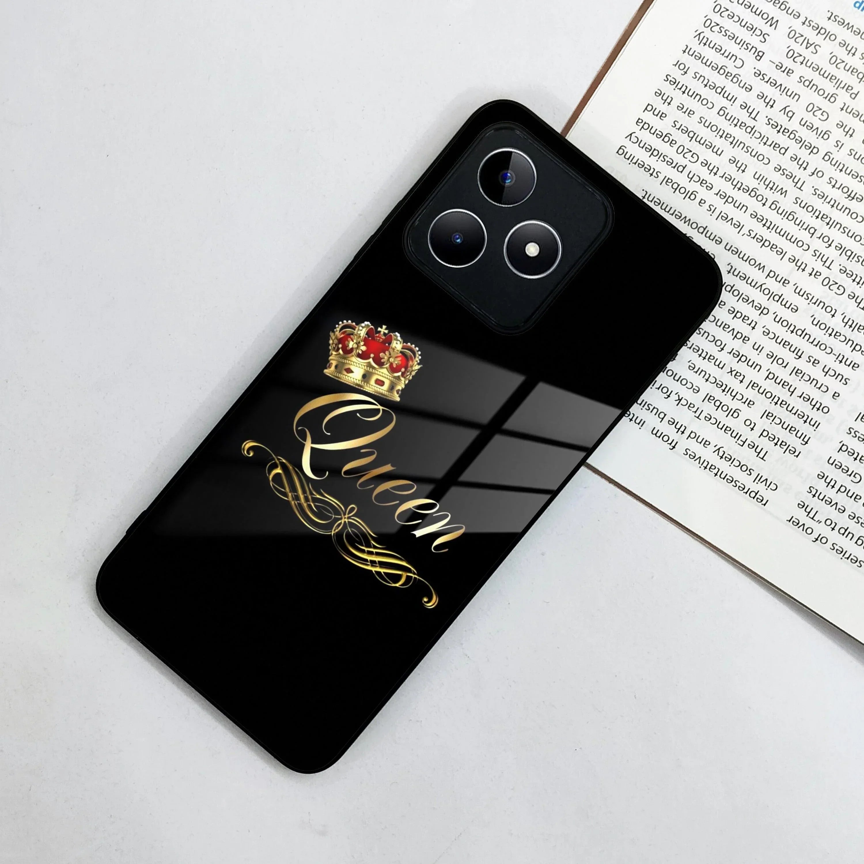 Cute Queen With Crown Glass Case For Realme/Narzo - ShopOnCliQ