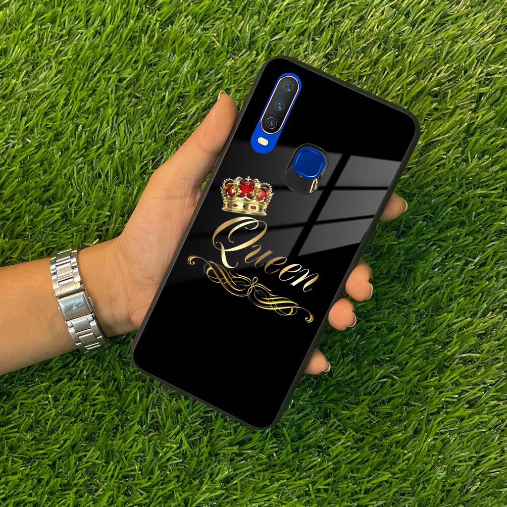 Cute Queen With Crown Glass Case For Vivo - ShopOnCliQ