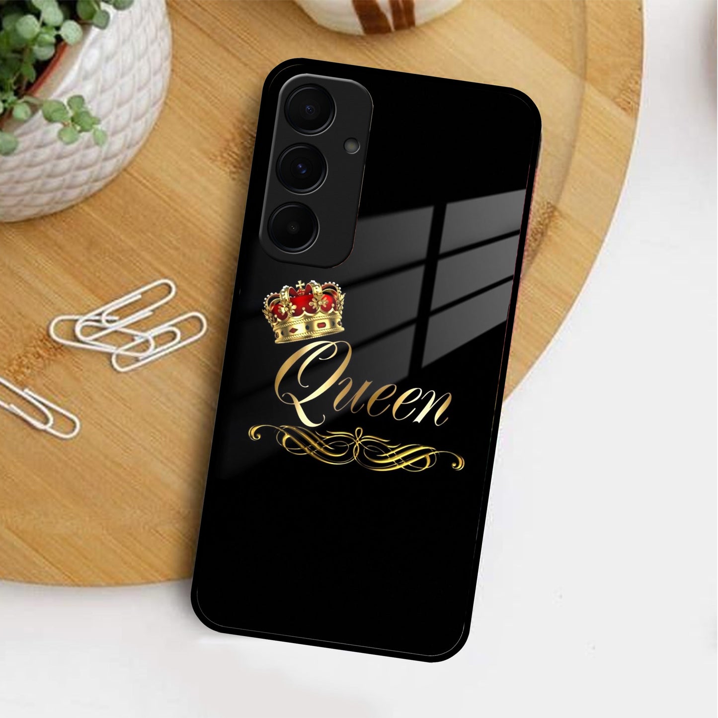 Cute Queen With Crown Glass Case for Samsung ShopOnCliQ