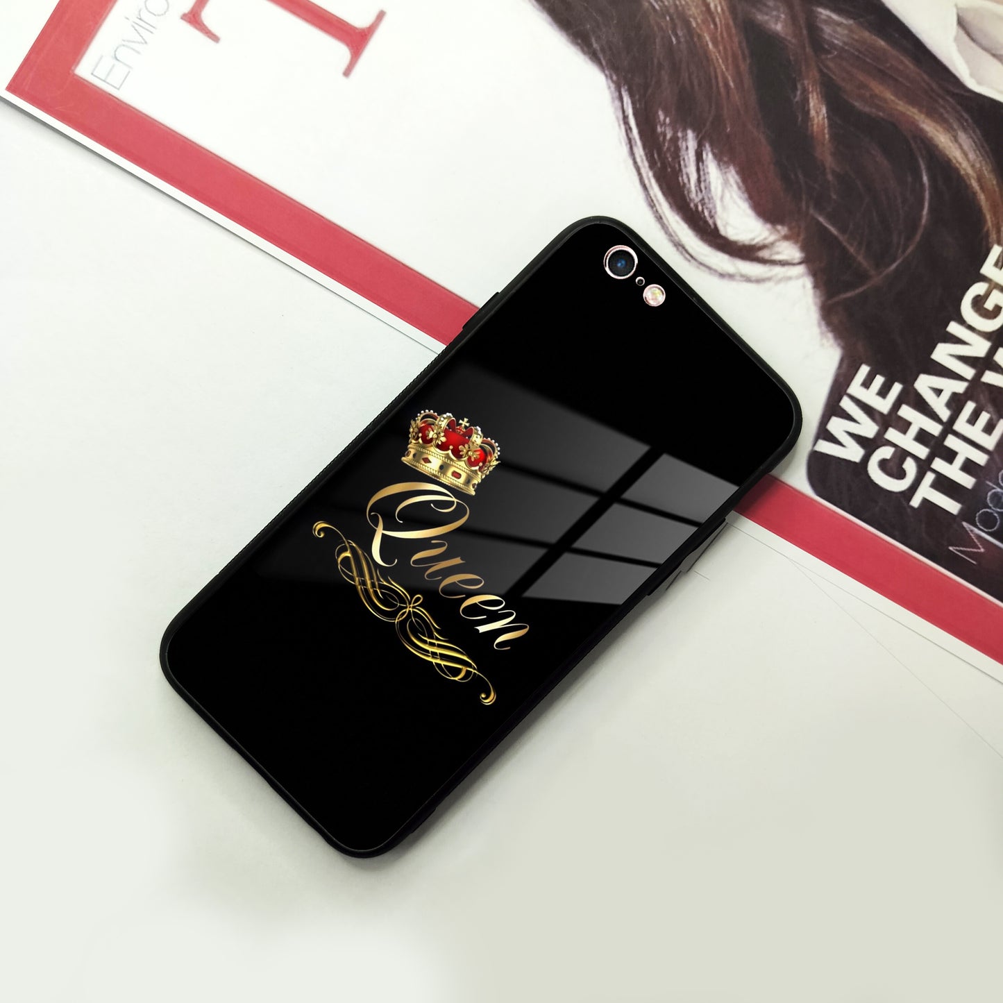 Cute Queen With Crown Glass Case for iPhone ShopOnCliQ