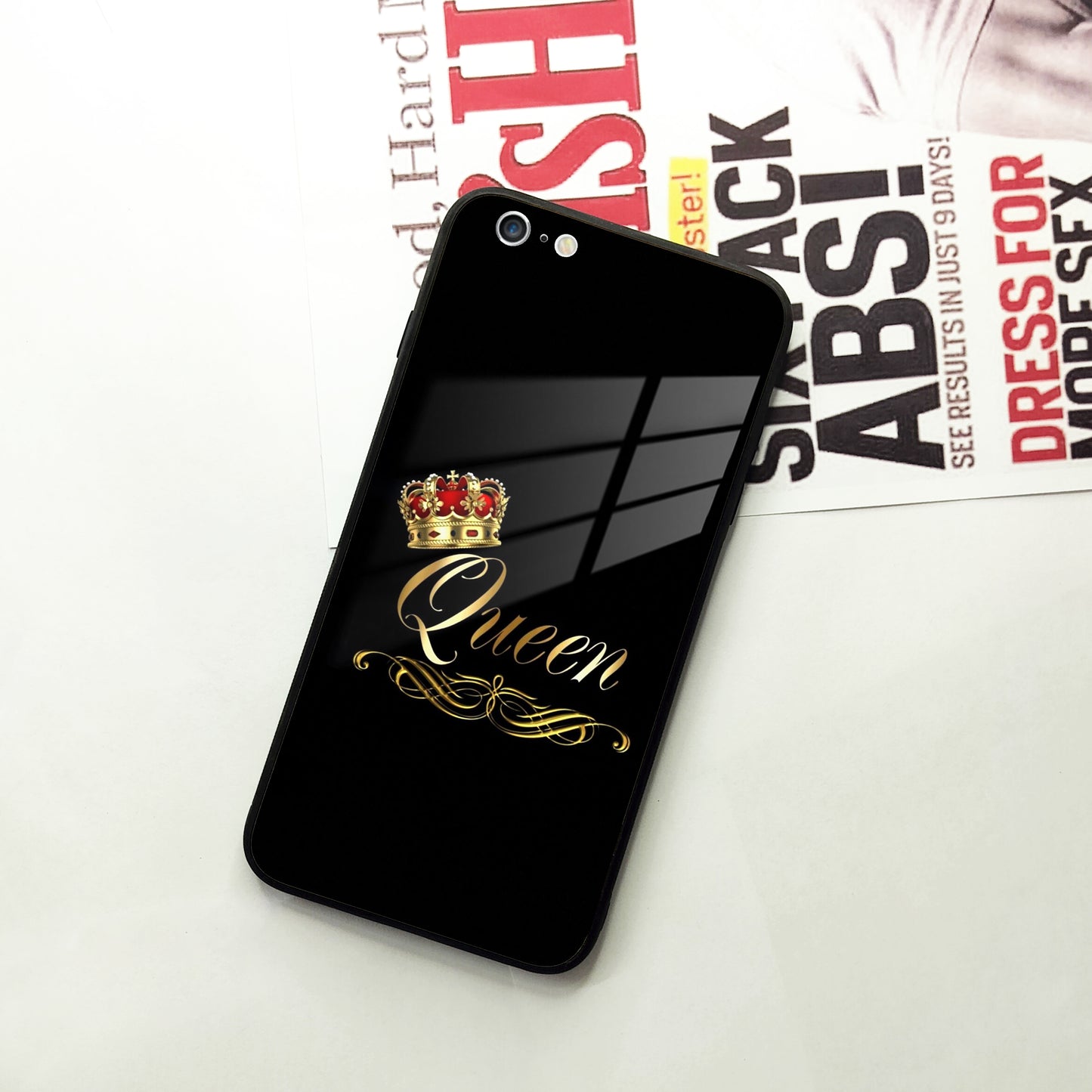 Cute Queen With Crown Glass Case for iPhone ShopOnCliQ