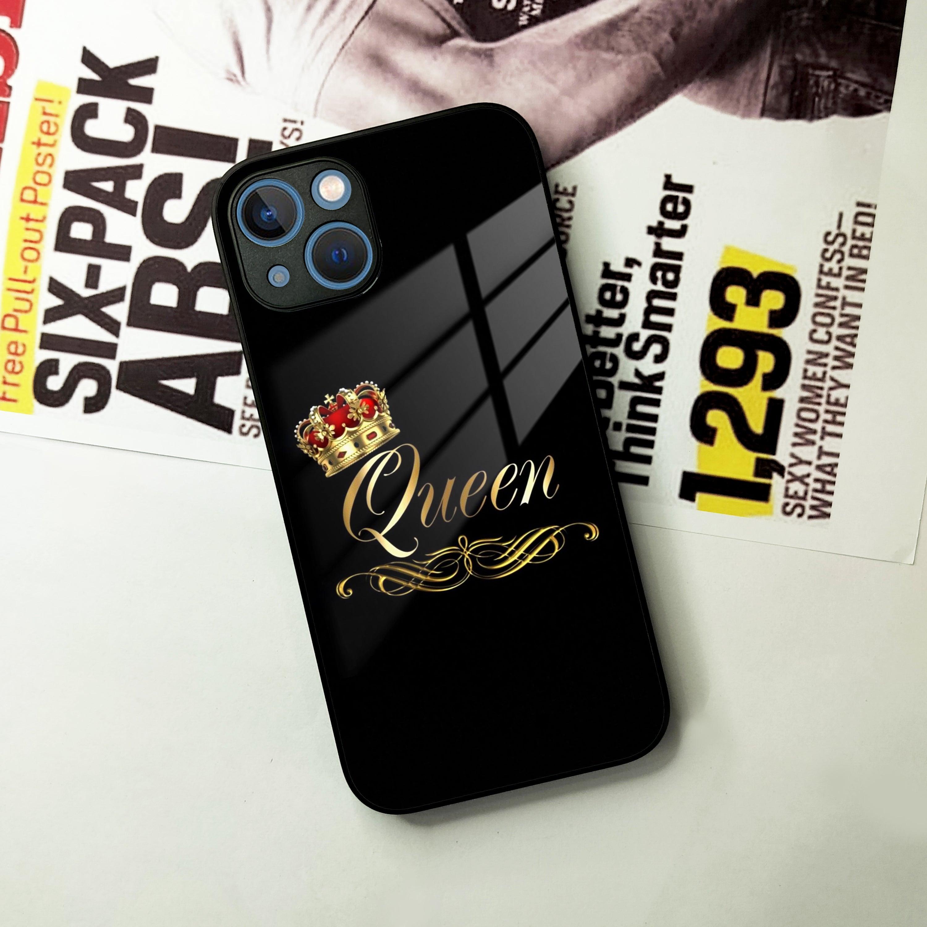 Cute Queen With Crown Glass Case for iPhone - ShopOnCliQ
