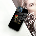 Cute Queen With Crown Glass Case for iPhone - ShopOnCliQ