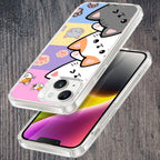 Cute Cat Transparent Silicon Case For iQOO Z7s 5G
