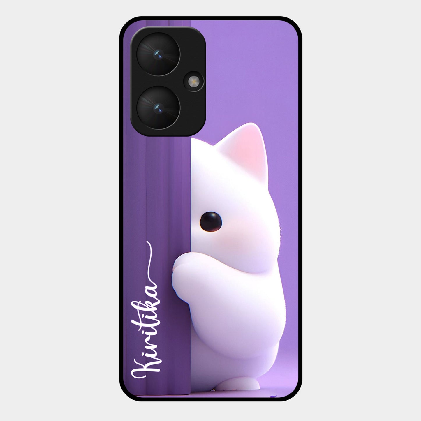 Cute Kittens Glossy Metal Case Cover For Redmi