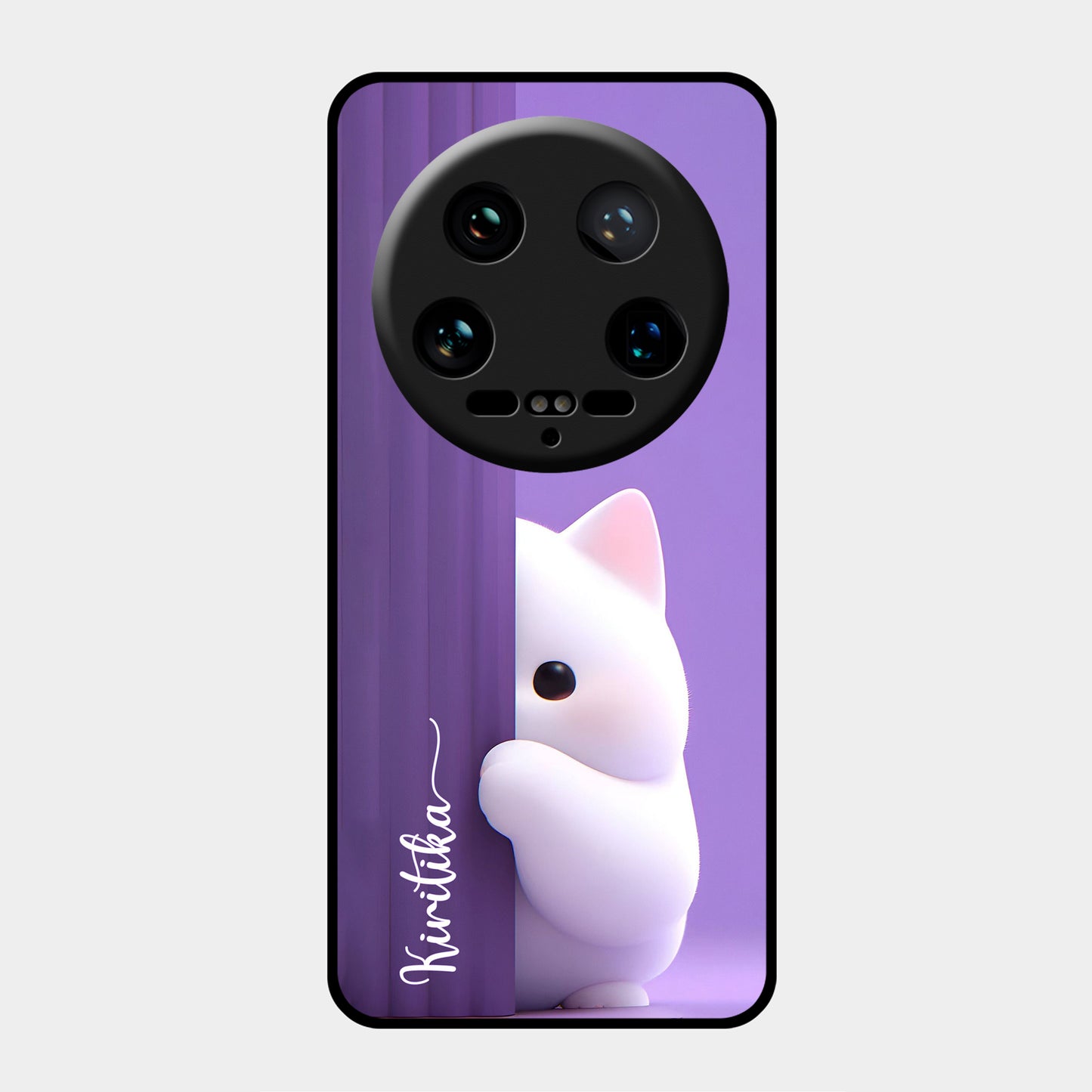 Cute Kittens Glossy Metal Case Cover For Redmi