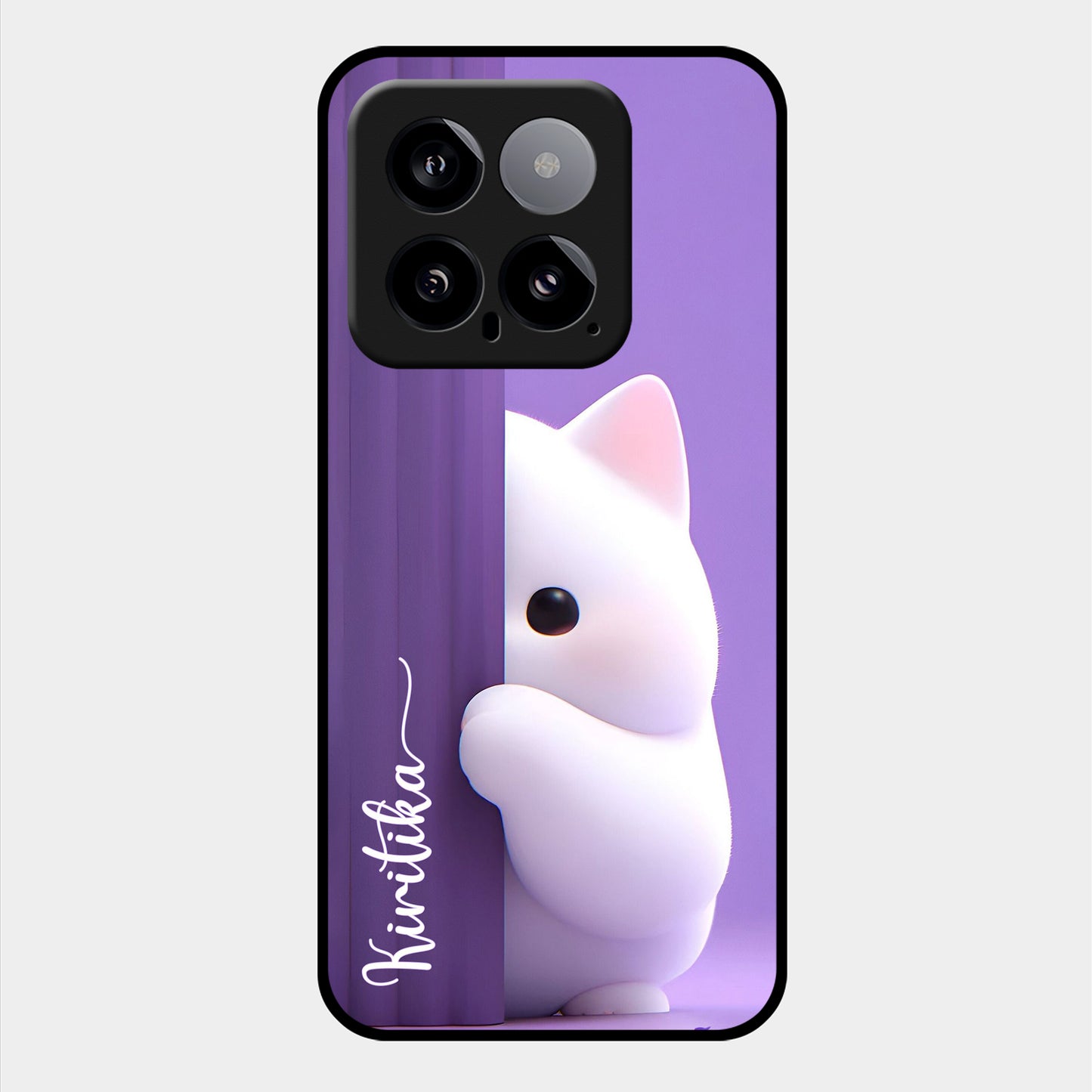 Cute Kittens Glossy Metal Case Cover For Redmi