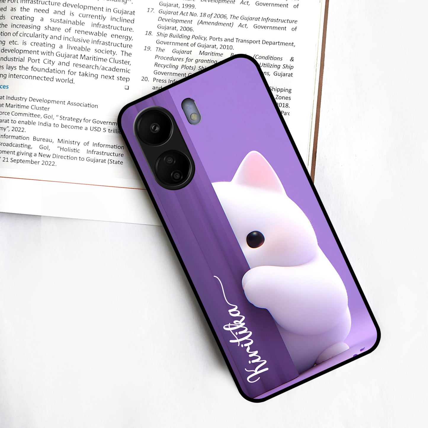 Cute Kittens Glossy Metal Case Cover For Redmi