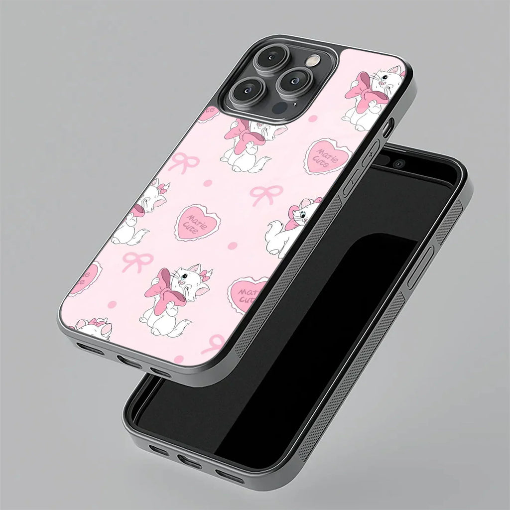 Cute Kitty Bliss Glass Case Cover For iPhone - ShopOnCliQ