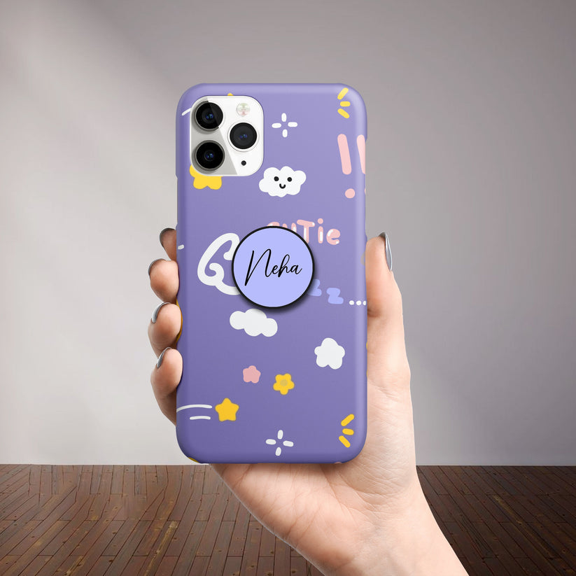 Cutie Nice Day Slim Phone Case Cover For iPhone Color Purple For iPhone