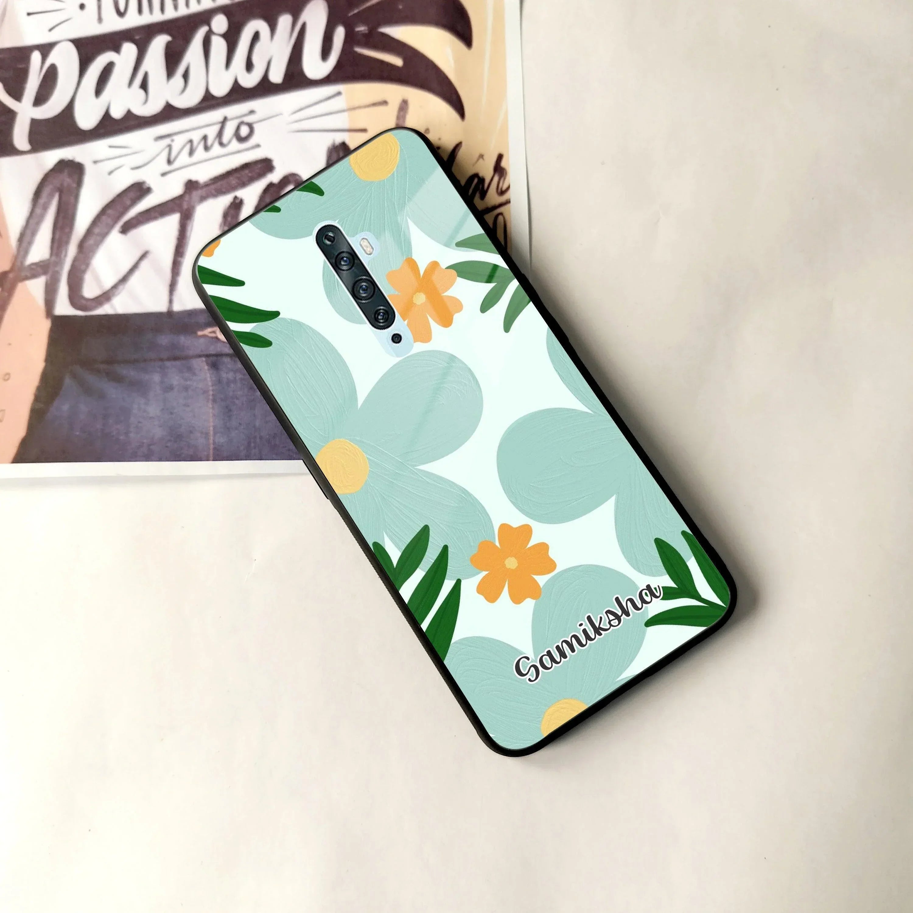 Daisy Dreams Customized Glass Case Cover For Oppo - ShopOnCliQ