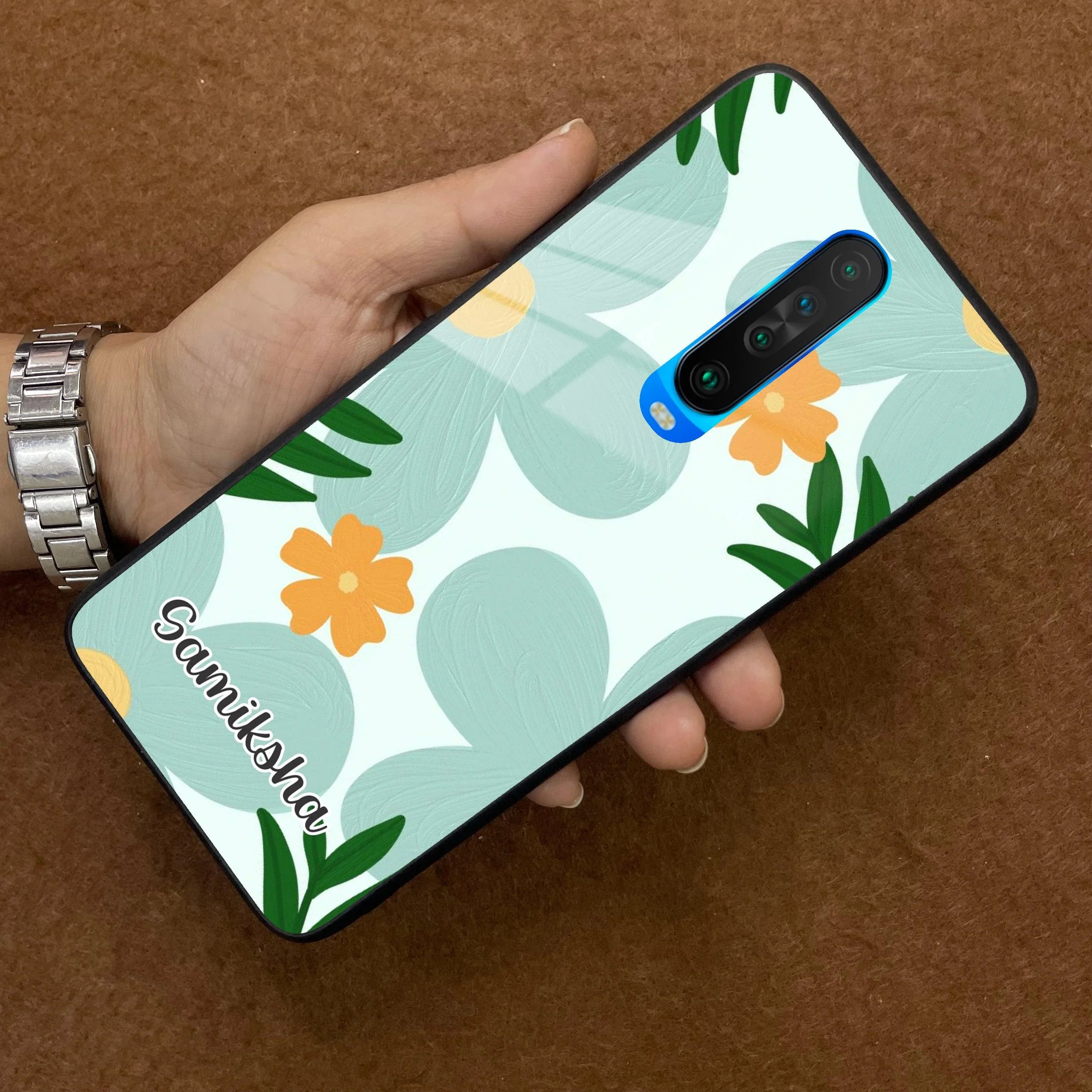 Daisy Dreams Customized Glass Case Cover For Poco - ShopOnCliQ